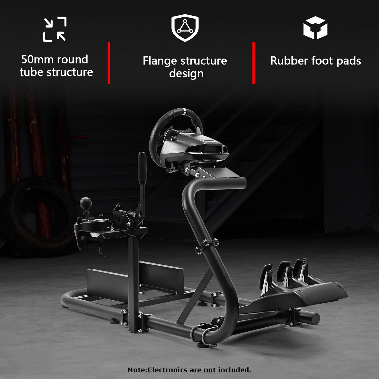 Dardoo G920 Racing Simulator Cockpit Adjustable Fits for Logitech G29 G920 G923, Thrustmaster T300RS TX, Fanatec PC PS4 Xbox, Stable Sim Racing Rig Without Wheel, Pedal and Handbrake