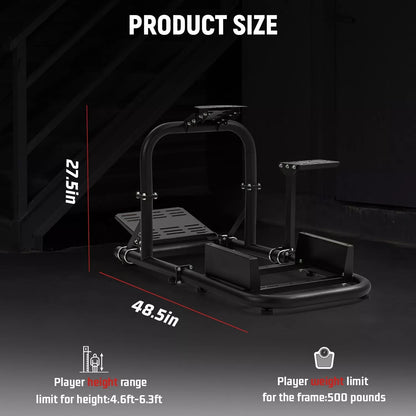 Dardoo Gaming Simulator Cockpit Adjustable Compatible with Logitech G27 G29 G920 G923, Fanatec, Thrustmaster T300RS T500R, Racing Simulator Cockpit without Wheel Pedal Shifter Seat