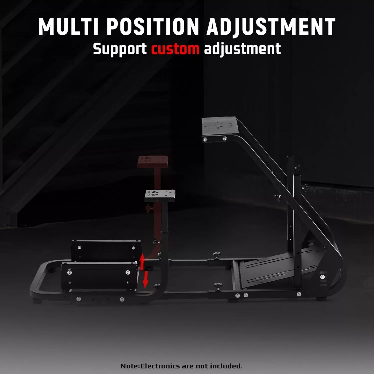 Dardoo Racing Simulator Cockpit Fits for Logitech G923 G920 G29 G PRO Thrustmaster T300RS GT T248 PS Stable Adjustable Steering Gaming Cockpit Wheel, Pedal, Handbrake and Seat Not Included