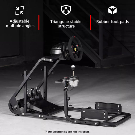 Dardoo Racing Simulator Cockpit Fits for Logitech G923 G920 G29 G PRO Thrustmaster T300RS GT T248 PS Stable Adjustable Steering Gaming Cockpit Wheel, Pedal, Handbrake and Seat Not Included