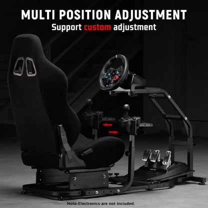 Dardoo Driving Simulator Cockpit with Adjustable Racing Seat Racing Steering Wheel Stand