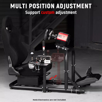 Dardoo Racing Simulator Cockpit Frame with Seat Fits for Logitech G923 G29 G920, Thrustmaster T80 T150, Fanatec, Xbox Adjustable Racing Wheel Stand Not Included Wheel, Pedal and Handbrake