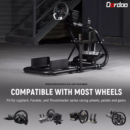 Dardoo G920 Racing Simulator Cockpit Sim Racing Cockpit Fits for Logitech G920 G29 G923,Thrustmaster T818 T248X T248 T300 T150 TX Xbox PS5, Fanatec,Racing Simulator without Wheel Pedal Shifter Seat