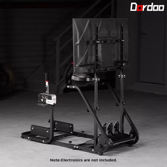 Dardoo Gaming Simulator Cockpit With Monitor Mount Fits for Logitech G923 G29 G920, Thrustmaster T80 T150 Racing Stand Compatible with Xbox One, PS4, PC, Without Wheel, Pedal, Handbrake and Seat