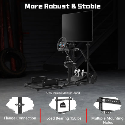 Dardoo Monitor Stand Only Fits for Racing Sim Cockpit Stand shown in the Main Picture, No Cockpit & Monitor