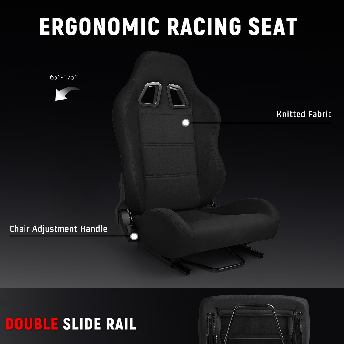 Dardoo F1 Racing Wheel Stand Cockpit with Seat, Rugged Profile 40 x 80 mm Wheel Cage Fit for Logitech G923, for Thrustmaster Sim Racing Mount without Steering Wheel, Pedal, Handbrake