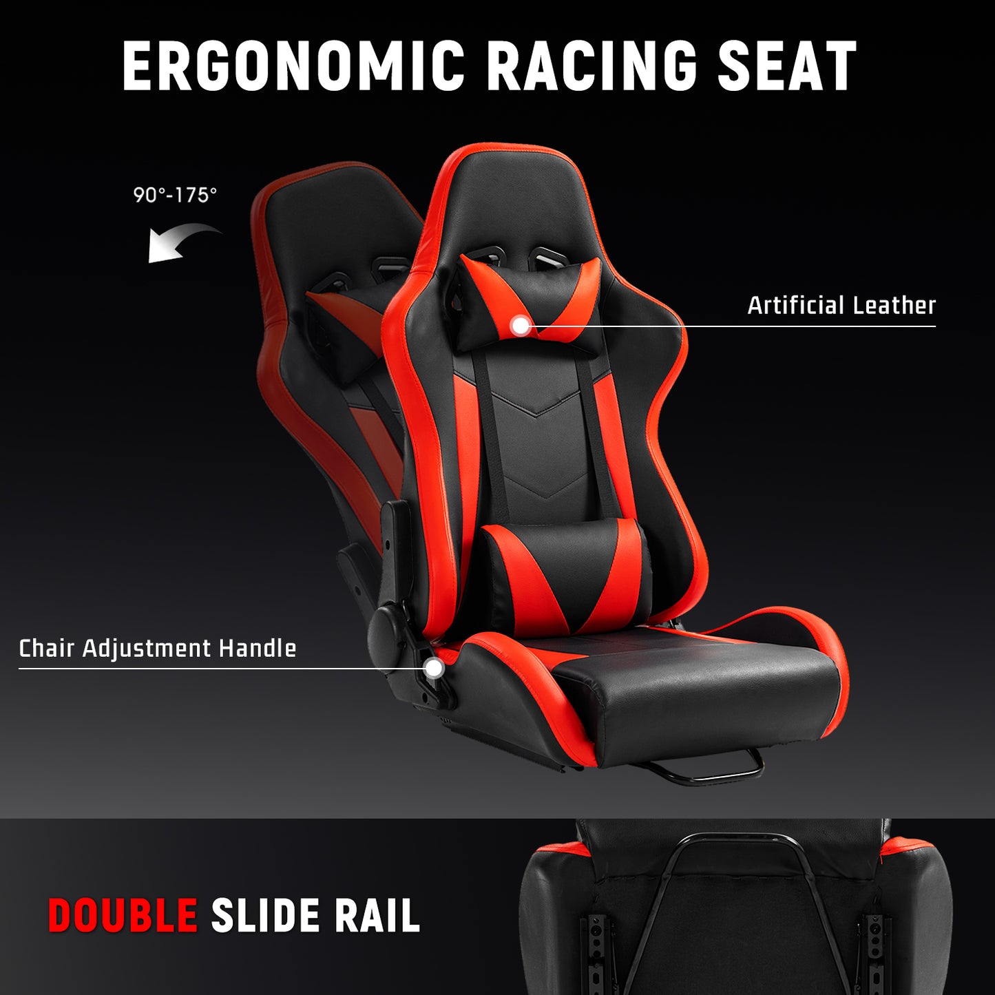 Dardoo Racing Simulator Cockpit with Seat, Profile 40x80mm Wheel Cage with Shifter Lever Stand Fit for Logitech G920 G923, for Xbox, for Thrustmaster T300Rs ,Without Steering Wheel, Pedal,Handbrake