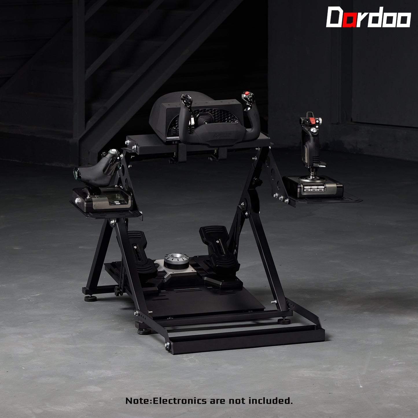 Dardoo G920 X Type Flight Racing Simulator Cockpit Frame, Adjustable, Fit for LogitechG25 G27 G29 X52 X56,Thrustmaster T248 T300 TCA, T16000 Electronics Adjustable Fight Sim Mount Pedals, Steering Wheel Handbrake , Rocker and Shifter Not Included