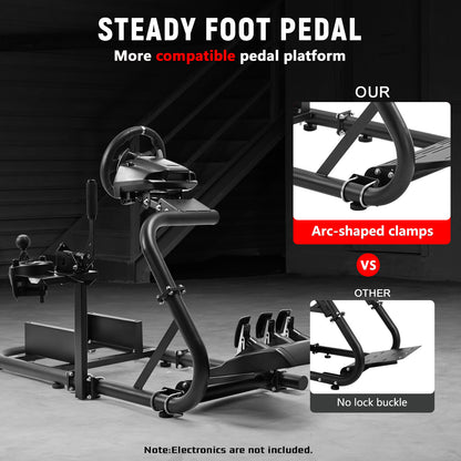 Dardoo G920 Racing Simulator Cockpit Adjustable Fits for Logitech G29 G920 G923, Thrustmaster T300RS TX, Fanatec PC PS4 Xbox, Stable Sim Racing Rig Without Wheel, Pedal and Handbrake