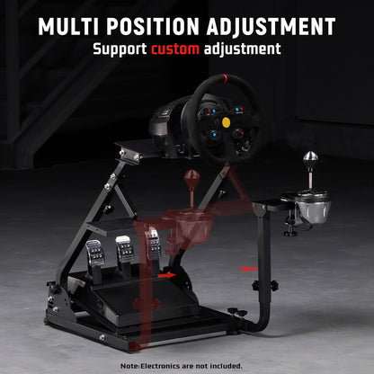 Dardoo Racing Wheel Stand Frame Foldable, Fully Adjustable, Fit for Logitech G920 G25 G27 G29 G923, Thrustmaster T80 T150 Driving Force PS4, Adjustable Sim Racing Cockpit Without Steering Wheel Shifter and Pedal
