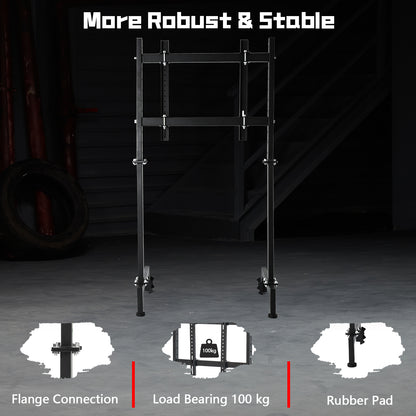 Dardoo Racing Pro Visualizer Display Stand Adjustable,Supports 27 to 65 inch Screen Racing Monitor Mount Stand, Stable Sim Racing Monitor Stand fit for Round Tube Racing Simulator Cockpit