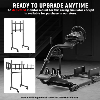 Dardoo G920 Racing Simulator Cockpit Adjustable Fits for Logitech G29 G920 G923, Thrustmaster T300RS TX, Fanatec PC PS4 Xbox, Stable Sim Racing Rig Without Wheel, Pedal and Handbrake
